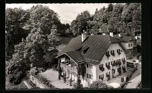 AK Berchtesgaden, Mayerhaus, Lehrerheim aus der Vogelschau