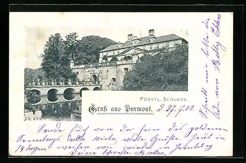AK Bad Pyrmont, Fürstl. Schloss