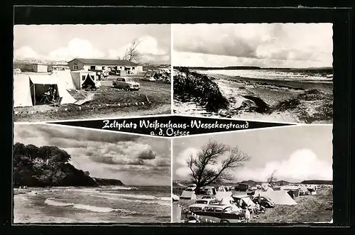 AK Weissenhaus-Wessekerstrand / Ostsee, Zeltplatz, Meeresblick vom Ufer aus