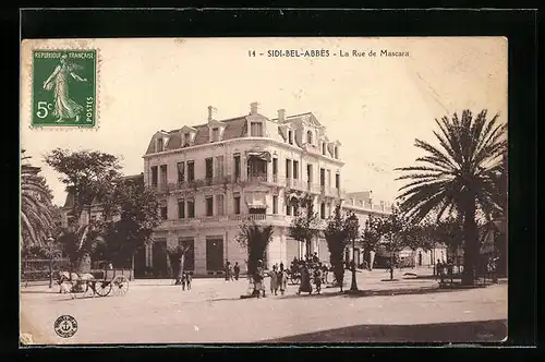 AK Sidi-Bel-Abbès, La Rue de Mascara