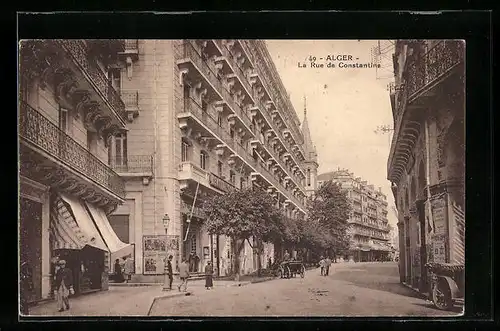 AK Alger, la Rue de Constantine