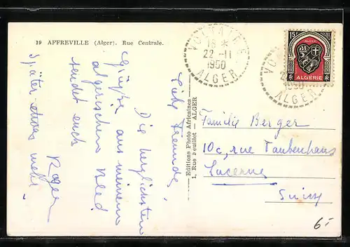 AK Affreville, Rue Centrale