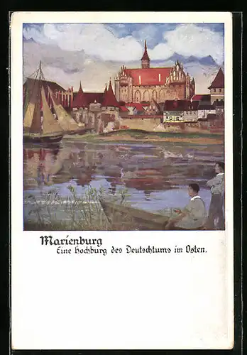Künstler-AK Otto Amtsberg: Blick auf die Marienburg
