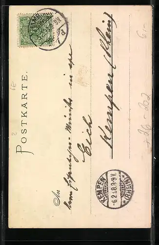 Künstler-AK Carl Biese: Kaiserquai mit Booten