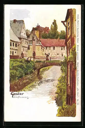 Künstler-AK Carl Biese: Goslar, Liedfrauenberg