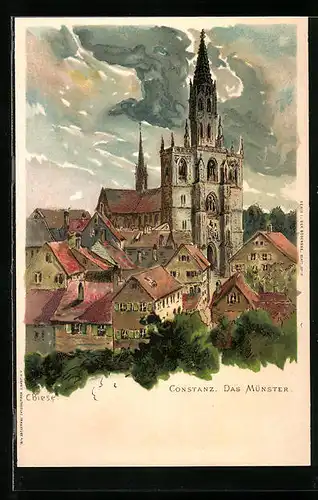Künstler-AK Carl Biese: Constanz, Das Münster