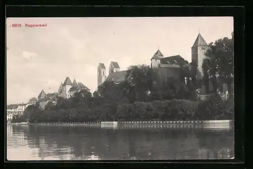 AK Rapperswil, Gebäudepartie am Seeufer