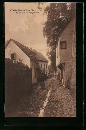 AK Neubrandenburg i. M., Partie an der Ringstrasse