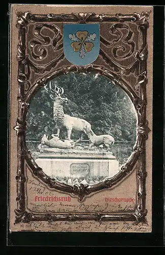 AK Friedrichsruh, Hirschgruppe, Wappen