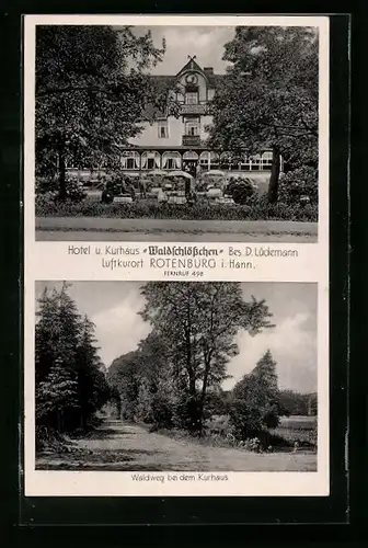 AK Rotenburg i. Hann., Hotel und Kurhaus Waldschlösschen
