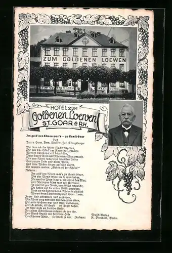 AK St. Goar a. Rh., Hotel zum Goldenen Loewen