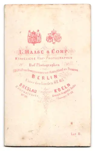 Fotografie L. Haase & Comp., Berlin, Unter den Linden 62-63, Mann im Anzug mit Rauschebart