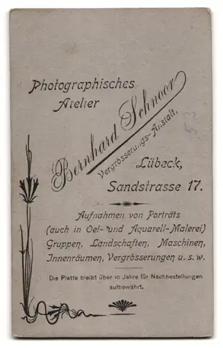 Fotografie Bernhard Schnoor, Lübeck, Sandstrasse 17, Bürgerliche Dame im Kleid mit grossem Kragen