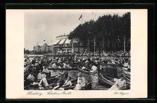 AK Hamburg, 31. Deutscher Philatelistentag und Postwertzeichen-Ausstellung 1925, Fährhaus-Bucht, Ganzsache