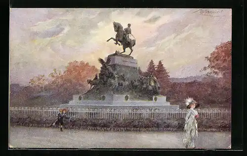 Künstler-AK G. Guerzoni: Torino, Monumento al Principe Amedeo di Savoia