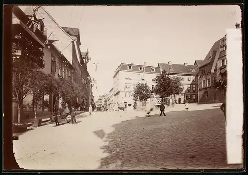Fotografie Brück & Sohn Meissen, Ansicht Blankenburg, Marktstrasse mit Marktplatz