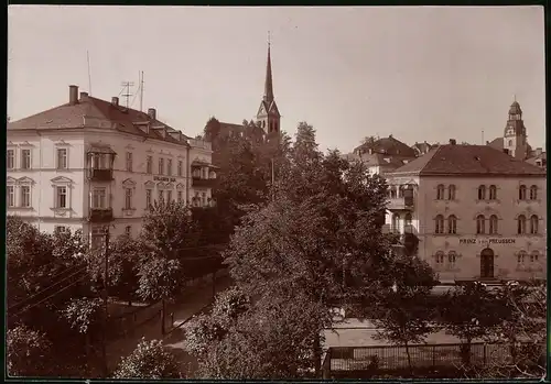 Fotografie Brück & Sohn Meissen, Ansicht Bad Elster, Kurländerhaus & Hotel Prinz von Preussen