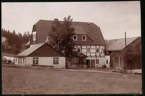 Fotografie Brück & Sohn Meissen, Ansicht Oberbärenburg, Gasthof Fritzsche