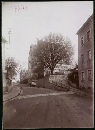 Fotografie Brück & Sohn Meissen, Ansicht Frankenberg, Strasse am Rittergut