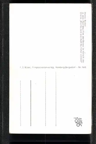 AK Schauspielerin Hanna Rucker in Weil Du arm bist musst Du früher sterben, mit original Autograph