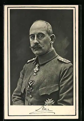 AK Max von Baden, Portrait mit Eisernem Kreuz