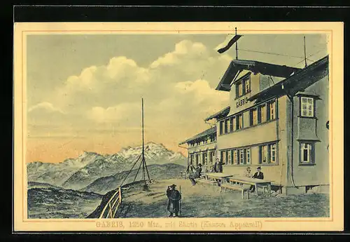 AK Gäbris, Gasthaus mit Säntis