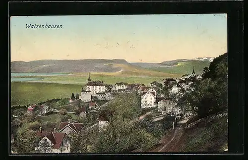 AK Walzenhausen, Ortsansicht aus der Vogelschau