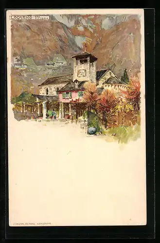 Künstler-AK Locarno, Blick auf San Vittore