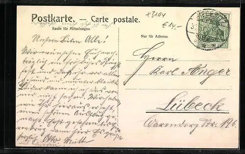 AK Magdeburg, Gruss aus der Waldschänke im Biederitzer Busch, Inh. G. Weber