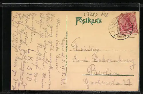 AK Genthin, Ortspartie mit der Präparandenanstalt