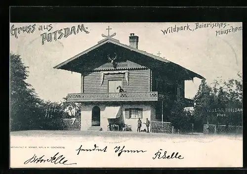 AK Potsdam, Wildpark, Baierisches Häuschen