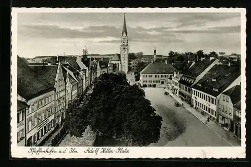 AK Pfaffenhofen a. d. Ilm, Platz aus der Vogelschau