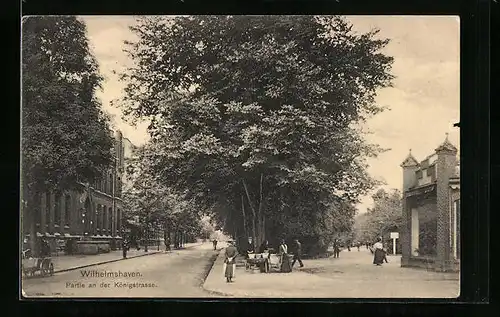 AK Wilhelmshaven, Partie an der Königstrasse