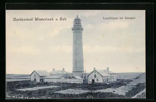 AK Westerland a. Sylt, Leuchtturm bei Kampen