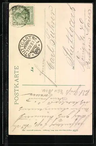 AK Gutenberg, Teilansicht mit Kirche