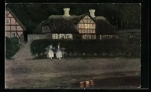 Künstler-AK sign. H. Slott-Moller: Geheimnisse, Dänische Kunst