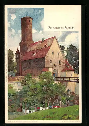 Künstler-AK Karl Mutter: Bamberg, Die Altenburg