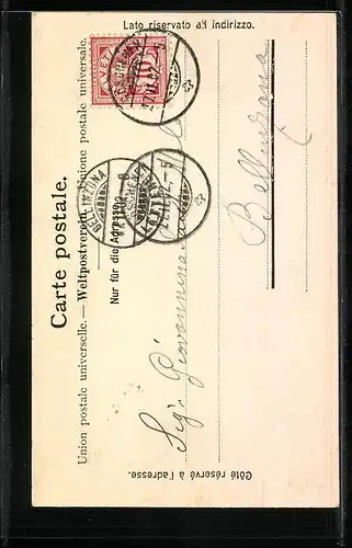 AK Göschenen, Ortsansicht mit Kirchen und Bergkulisse