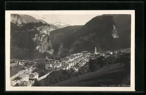 AK Thusis, Ortsansicht gegen die Viamala