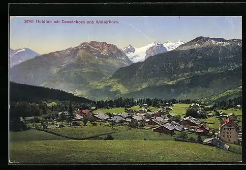 AK Hohfluh, Ortsansicht mit Dossenhorn und Wetterhorn