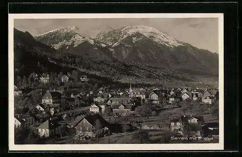 AK Sarnen, Sicht auf den Ort und den Pilatus