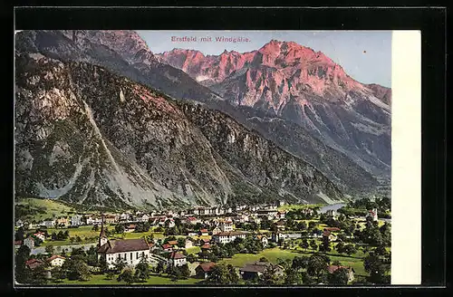 AK Erstfeld, Ortsansicht mit Windgälie