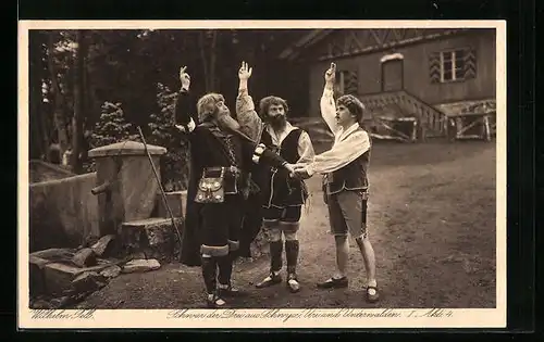 AK Witten-Hohenstein, Landesheimatspiele der Provinz Westfalen, Wilhelm Tell, Schwur der Drei aus der Schwyz, I. Akt 4