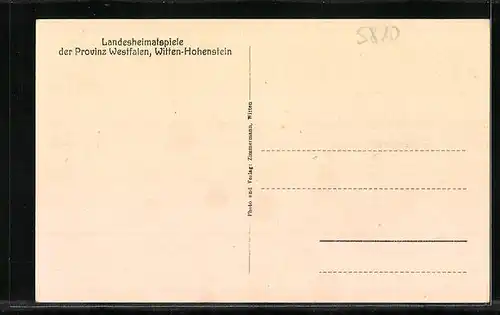 AK Witten-Hohenstein, Landesheimatspiele der Provinz Westfalen, Wilhelm Tell, Schwur der Drei aus der Schwyz, I. Akt 4