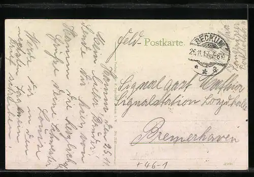 AK Hamm i. Westf., Totalansicht mit Strassenbahn