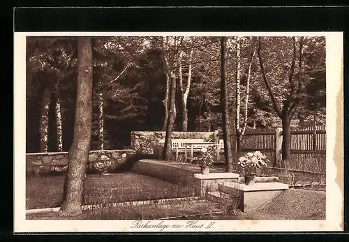 AK Bärenfels, Kurhotel Kaiserhof, Parkanlage zu Haus I.