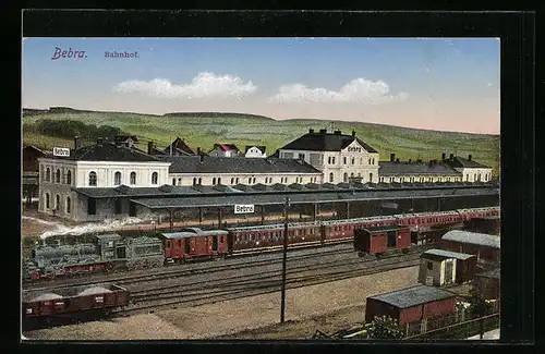 AK Bebra, Bahnhof von der Gleisseite