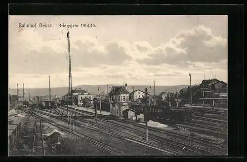 AK Bebra, Bahnhof im Kriegsjahr 1914 /15