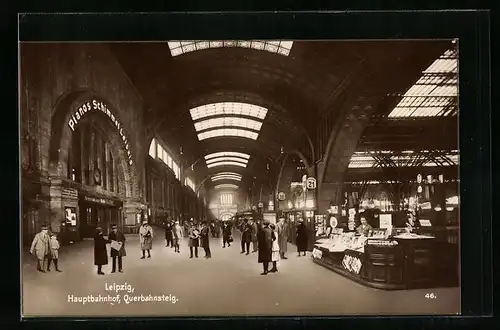 AK Leipzig, Hauptbahnhof, Querbahnsteig