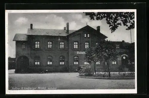 AK Soltau /Lüneburger Heide, Ansicht vom Bahnhof